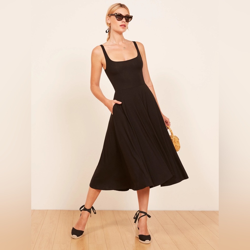 Black Ballerina Midi Dress